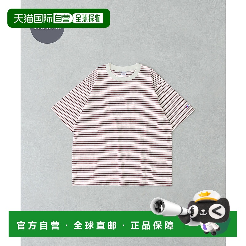 1h可退 日本直邮冠军 Champion 男装 USA合身 别注联名 洗旧感螺T