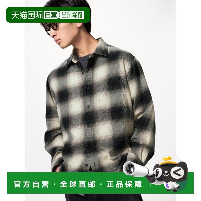日潮跑腿UNIQLO优衣库 法兰绒衬衫/渐变格纹 486601图片