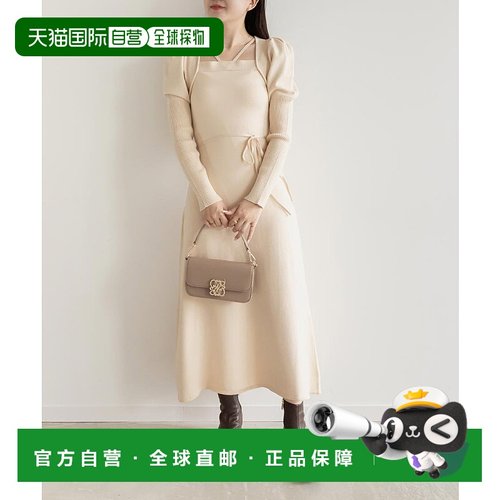 日本直邮RANDA 方形领口针织连衣裙