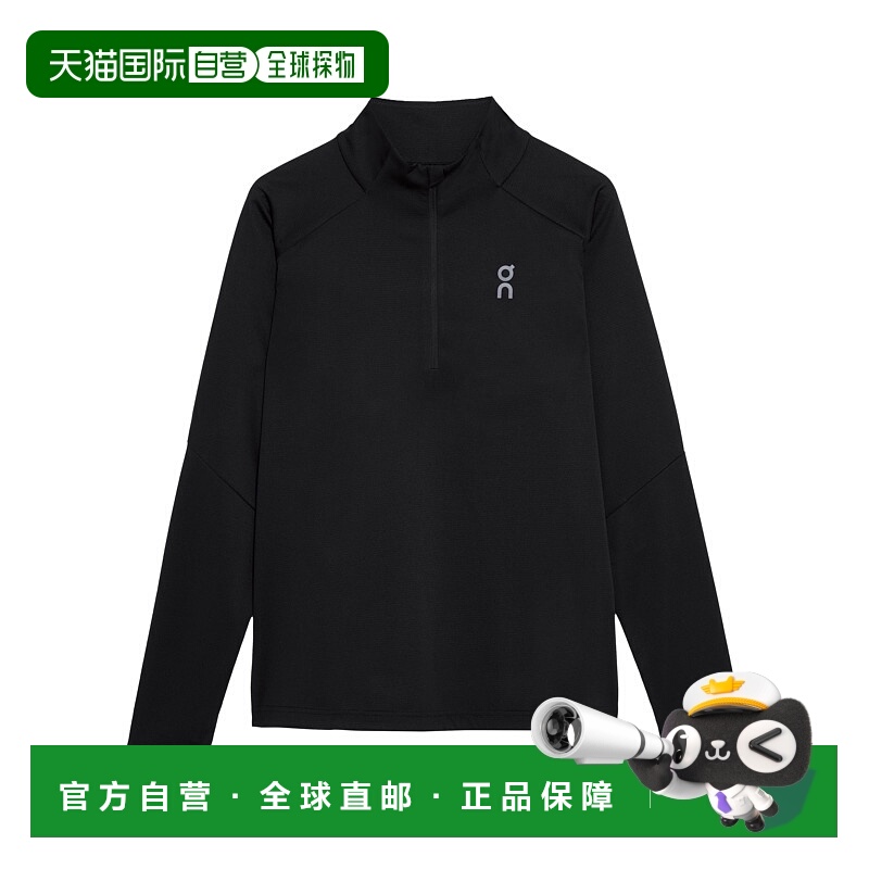 日潮跑腿ON昂跑 男士气候半拉链polo衫 Black XS 1me1060新款