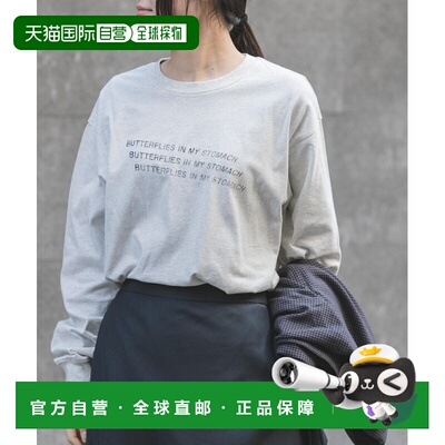 日本直邮FORK&SPOON 女士 长袖 Pigment印花棉质T恤 DF2613020103