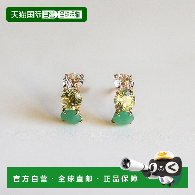 1h可退 日本直邮cui-cui渐变耳环K10YG蓝色系free774028cuicui