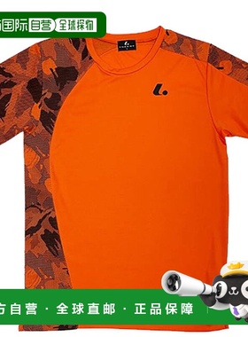 日本直邮LUCENT 网球羽毛球男士女士比赛球衣无领 XLH3312 橙色短