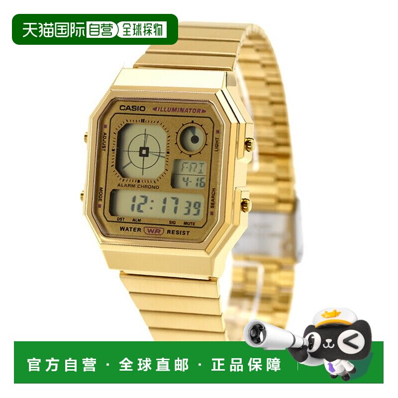 日本直邮卡西欧 CASIO 石英电池供电 A130WEG-9A 经典男女款卡西