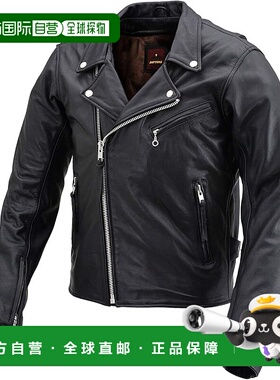 【日本直邮】Daytona 摩托车真皮夹克 男款 春秋冬 DL-003 黑色