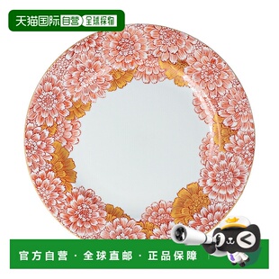 日本直邮九谷烧盘中川真理子作品“细冈”中径19.7厘米单盘设计