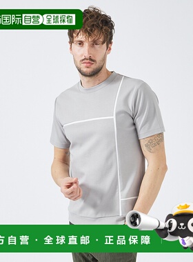 1h可退 日本直邮5351 POUR LES HOMMES 男士配色线条短袖T恤 0248