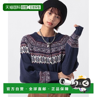 珍珠扣设计 1h可退 北欧风宽松针织开衫 女装 日本直邮PAGEBOY