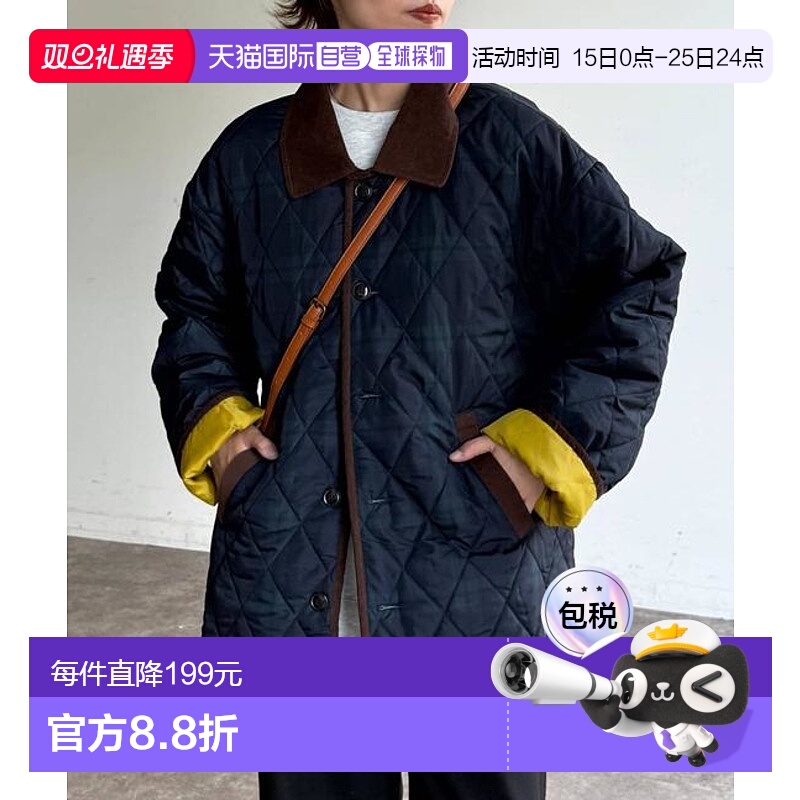 1h可退 日本直邮官方授权 CPCM 灯芯绒翻领拼接绗缝夹克女25新款