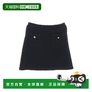 日本直邮中古Miu Miu缪缪女A级95新skirt裙子羊毛裙子黑色