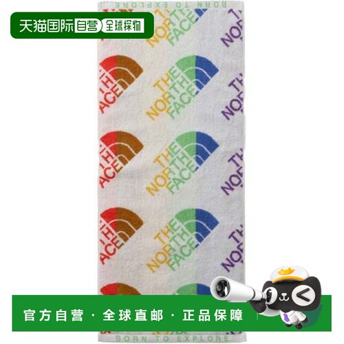 日本直邮THE NORTH FACE 北面童款户外山地彩虹毛巾M，含徽章图案