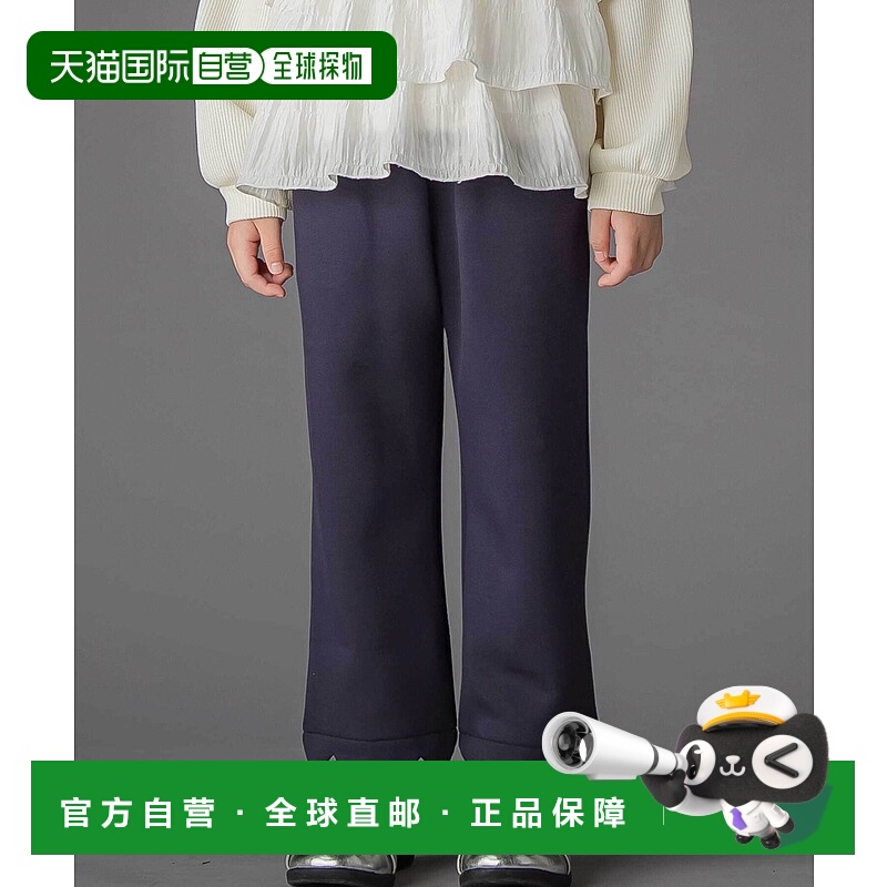 1h可退 日本直邮BeBe Petits Pois Vert 女童 裏起毛ポンチ 裾ス(