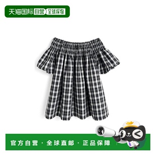 日本直邮日潮 GRL格子图案露肩迷你连衣裙dk1436