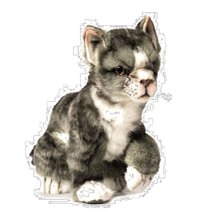 【日本直邮】hansa毛绒布艺类玩具玩偶猫咪毛绒玩偶摆件灰色母婴