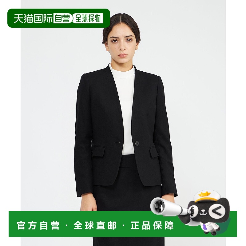 1h可退 日本直邮EPOCA 女装 V领修身夹克 弹力羊毛质感 通勤外套