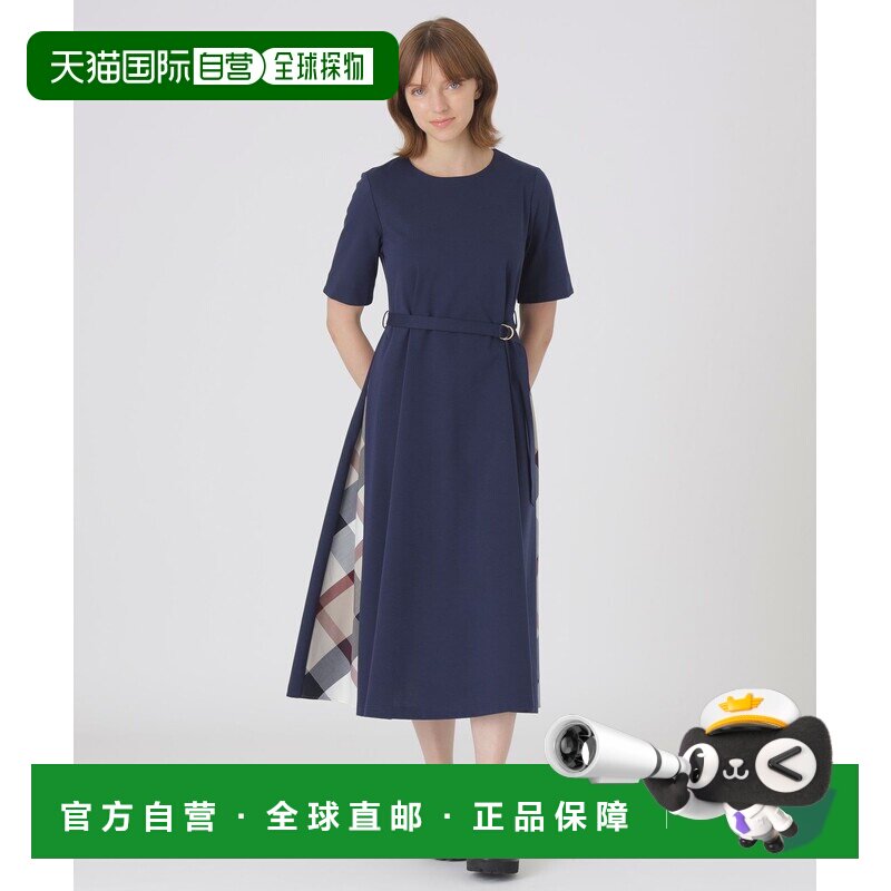 日本直邮BLUE LABEL CRESTBRIDGE 女装 侧边格纹拼接连衣裙 56J13