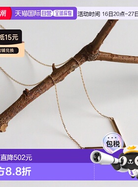 1h可退 日本直邮cui-cui 女装 K10YG黄金V形吊坠项链 精致锁骨链