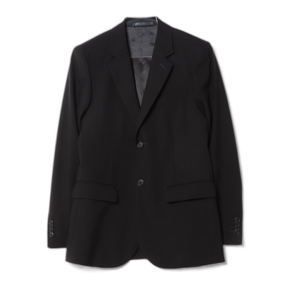 1h可退 日本直邮agnes b. 男士经典黑色毛料夹克 X725UW02000羊毛