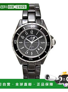 【日本直邮】TECHNOS天克诺 手表 男款石英陶瓷手表 黑色 T9B82TB