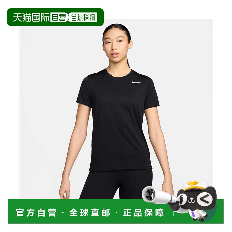 日本直邮Nike 耐克 女士 DF RLGD LBR 短袖T恤 黑白配色运动服