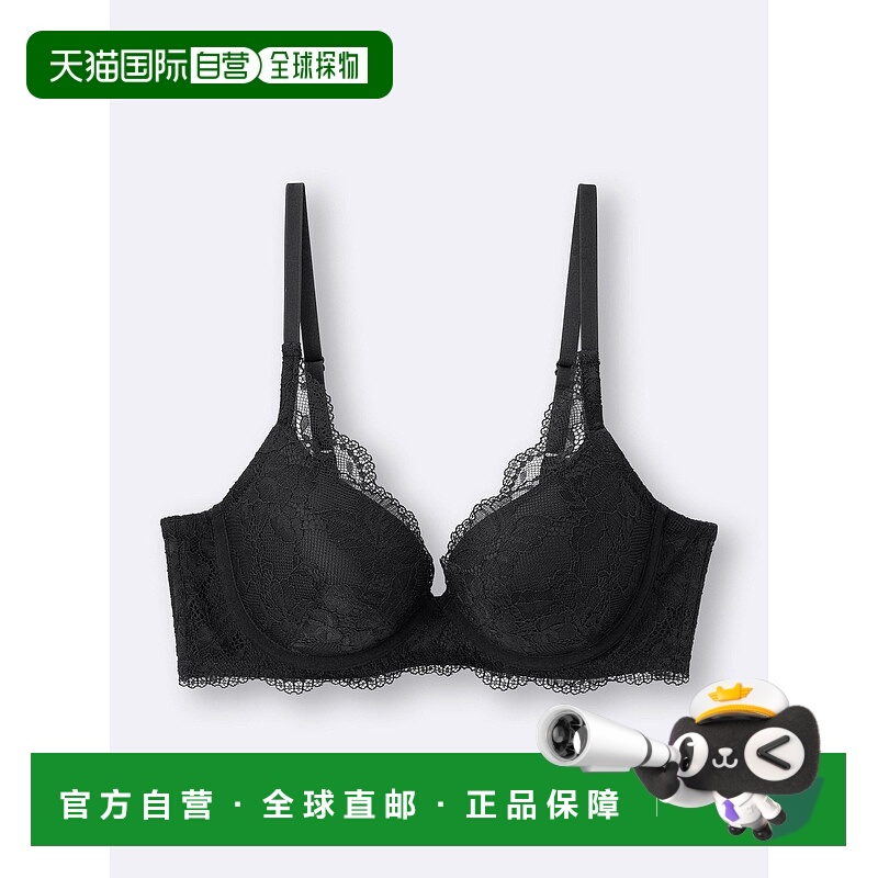 日潮跑腿GU极优 聚拢文胸蕾丝 09 BLACK WOMEN AB70 / CD65 35294