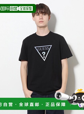 日本直邮GUESS Denim Emboss Triangle Tee T恤 [GU1432EM28985]