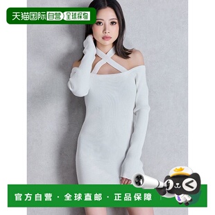 1h可退 日本直邮GYDA 女装 2WAY可调式露肩针织连衣裙 简约交叉设