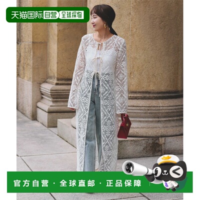 titivate 女士2WAY镂空蕾丝长款开衫 AFXP4330