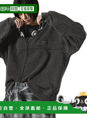 1h可退 日本直邮Alfred Alex 复古风格化学洗水破洞拼贴卫衣 AAls