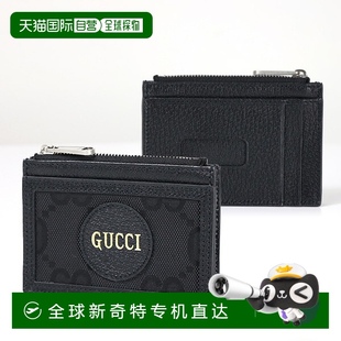 卡片夹带零钱包 日本直邮GUCCI Grid Off 卡片夹通勤卡夹皮6 The