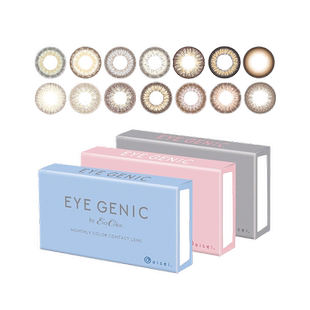 日本直邮EVERCOLOR EYEGENIC月抛美瞳彩色隐形眼镜清透自然1正品