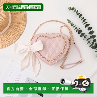 1h可退 日本直邮NICE CLAUP 女装 藤格纹链条包 心形设计 0161120