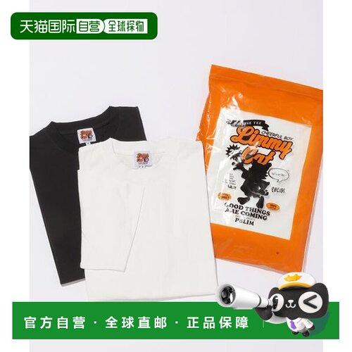 1h可退 日本直邮PAGEBOY 女装 棉质 简约猫图案T恤 两件装 498644