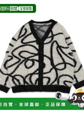 日本直邮SPINNS 女装 宽松纽扣 针织开衫 新颖图案设计 SPN0064