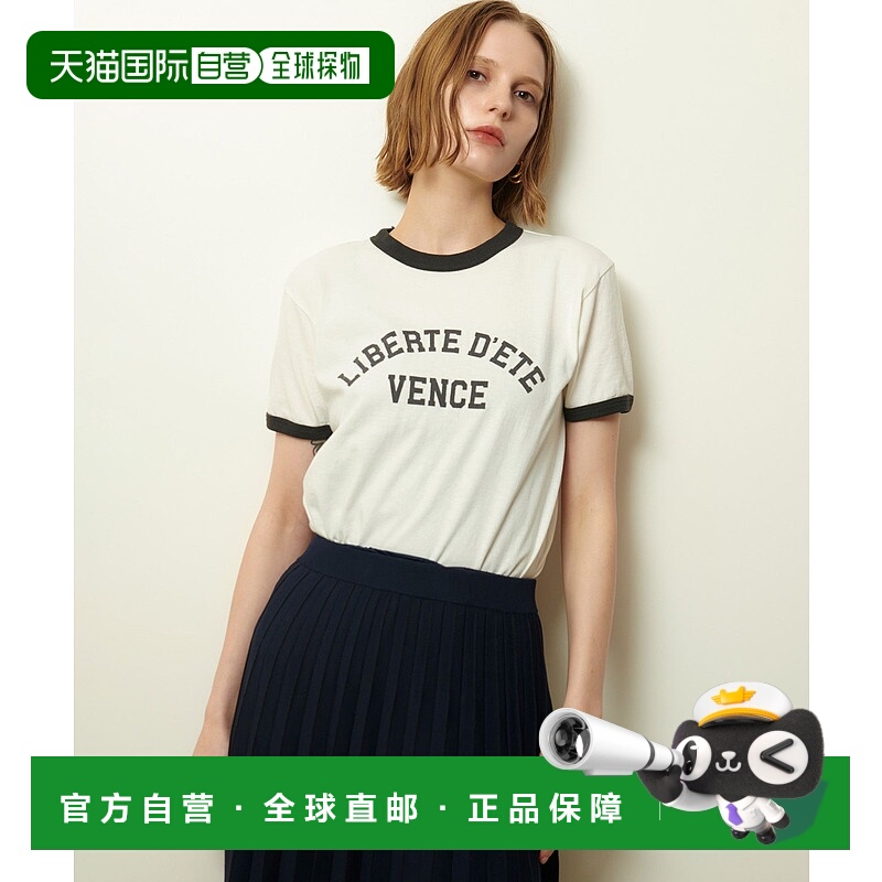 1h可退 日本直邮allureville 女装 2025秋冬复古VENCE主题宽松圆T