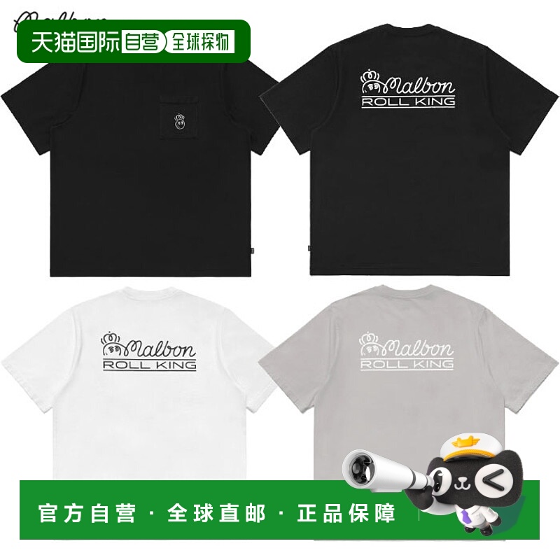 日本直邮Malbon Golf 男士 Roll King 口袋 T恤M-92302025年秋冬