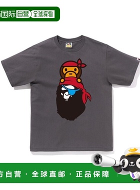 日本直邮【日本直邮】A BATHING APE猿人头男女同款T恤4L20-110-0