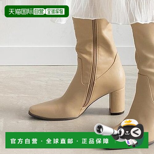 日本直邮RANDA 晴雨兼用方头长靴 RA041BW13701 靴子厚底