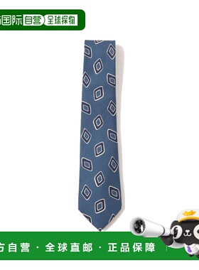 1h可退 日本直邮FRANCO BASSI 男装 真丝 方格印花 领带 21553601