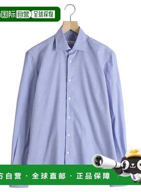 1小时内可退 日本直邮ERRICO FORMICOLA 男士宽领修身长袖衬衫 83