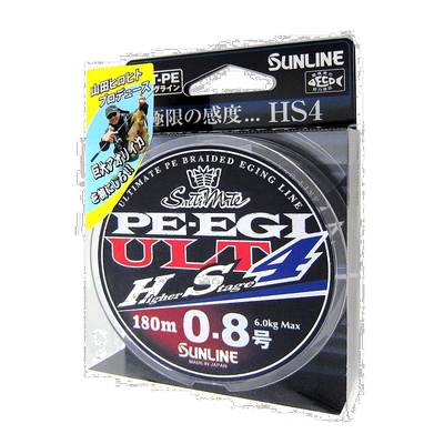 【日本直邮】Sunline桑濑 PE线 垂钓 ULT HS4 180m 0.8号 6kg 4根