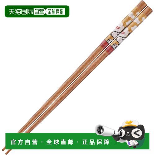 【日本直邮】山加商店 史努比 伍德斯托克图案天然木筷