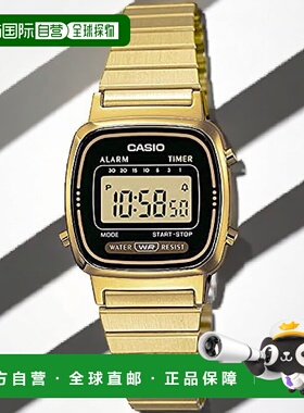 【日本直邮】CASIO卡西欧 女士时尚手表 金色 × 黑色 LA670WGA-1