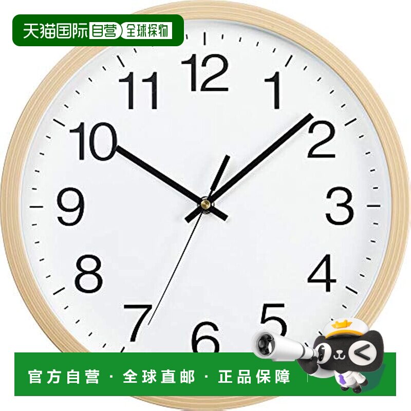 【日本直邮】IRIS/爱丽思挂表非电波时钟直径30cm自然PWCR-30-M图片