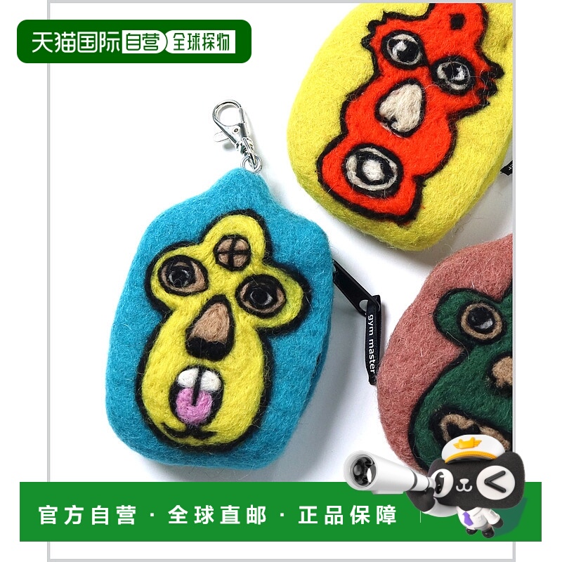 1h可退 日本直邮gym master 男女同款 覆面摔角手毛毡零钱包 G699