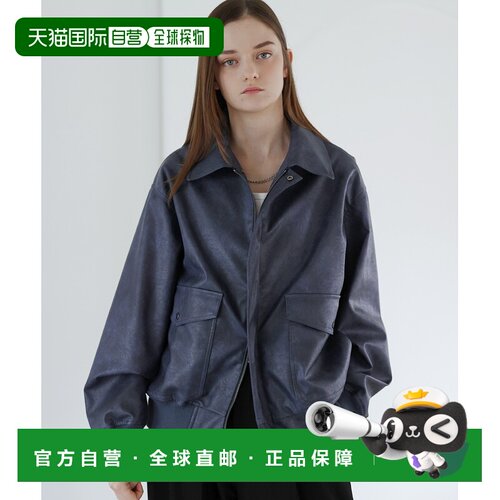 日本直邮SOCCE 男女同款 复古做旧仿皮夹克 soc25【付后1h可退】