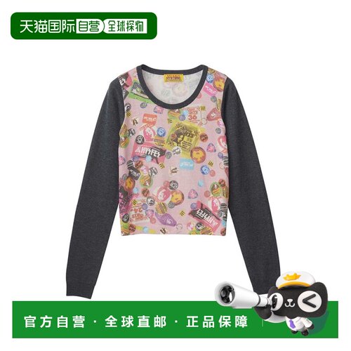 日本直邮HYSTERIC GLAMOUR 女装 吉他主题印花套头针织衫 01263NS