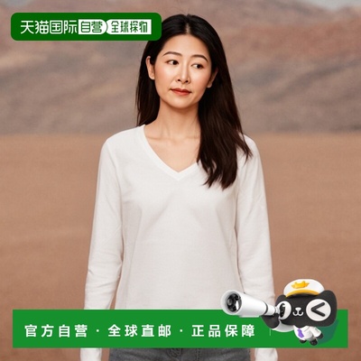 1h可退 日本直邮BANANA REPUBLIC 女士经典V领长袖T恤 简约百搭款