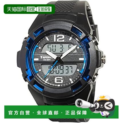 【日本直邮】CREPHA 数字指针防水计时表 TS-AD251-BL 男款 黑