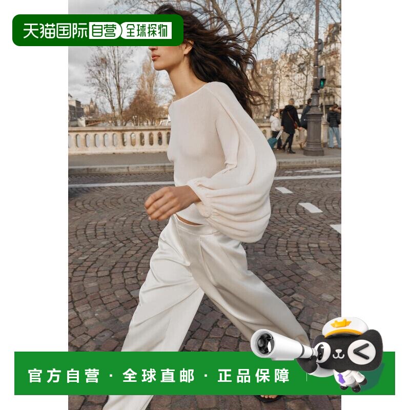 日本直邮Zara针织气球袖上衣长袖女装通勤